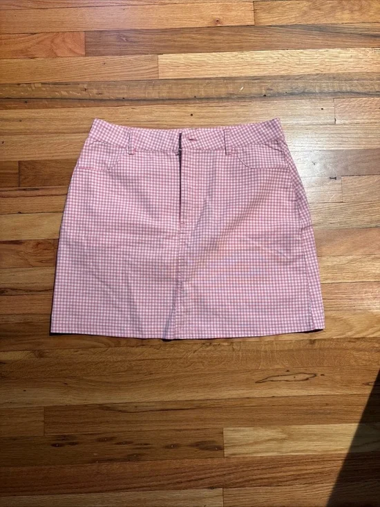Forever 21 Pink Gingham A-Line Mini Skirt - Picture 1 of 7